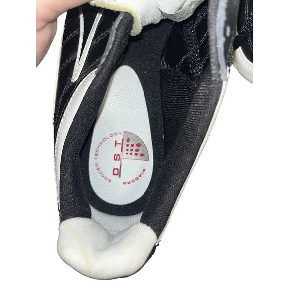 Diadora Brasil ~ Soccer Cleats Shoe Size US 7.5 Leather / Black NEW