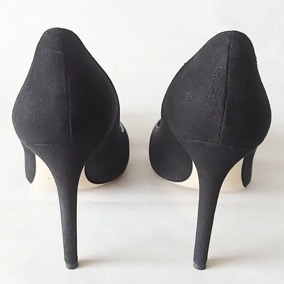 Diane Von Furstenberg Women Pumps Size 10 Black Suede Comfort Heels Court Shoes