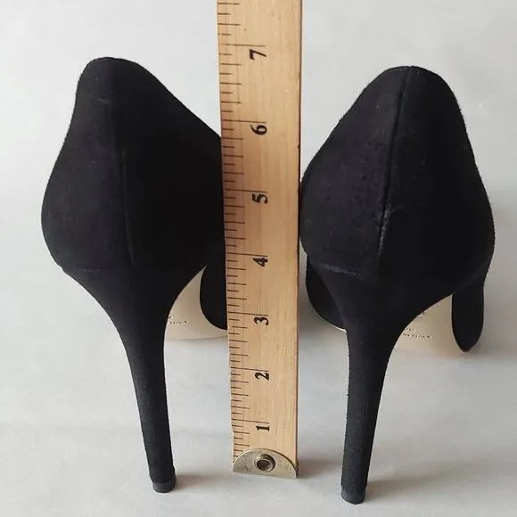 Diane Von Furstenberg Women Pumps Size 10 Black Suede Comfort Heels Court Shoes