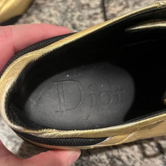DIOR HOMME HEDI SLIMANE GOLD SNEAKERS 8