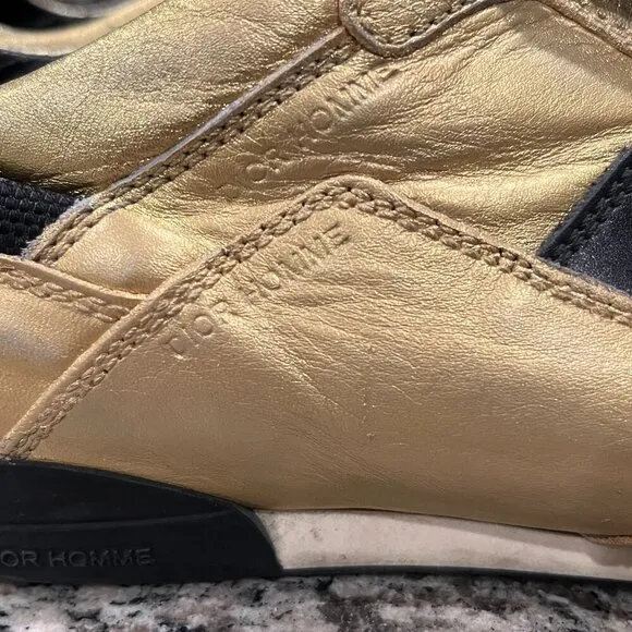 DIOR HOMME HEDI SLIMANE GOLD SNEAKERS 8