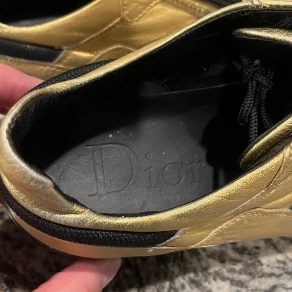 DIOR HOMME HEDI SLIMANE GOLD SNEAKERS 8