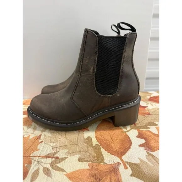Dr. Martens Cadence Leather Heeled Chelsea Boots Womens Size 8