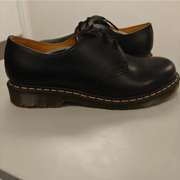 DR. MARTENS 1461 Oxford Shoes 11838 Leather Black Smooth 3-Eye Men's EU 48 US 14