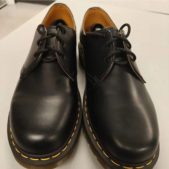 DR. MARTENS 1461 Oxford Shoes 11838 Leather Black Smooth 3-Eye Men's EU 48 US 14
