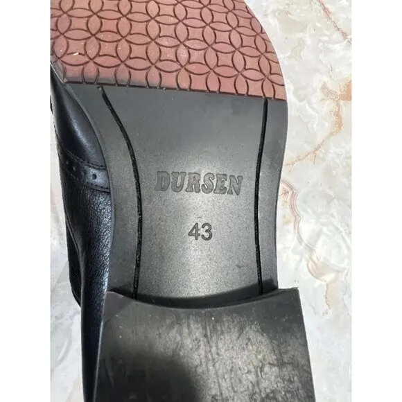 DURSEN Lace black  shoes men size 43 worn‎ twice