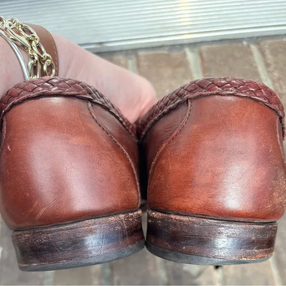 EUC Allen Edmonds Maxfield Oxford Men's Shoe Brown Tassel Loafer | Sz 14 B