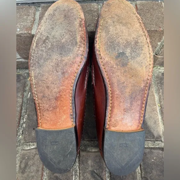 EUC Allen Edmonds Maxfield Oxford Men's Shoe Brown Tassel Loafer | Sz 14 B