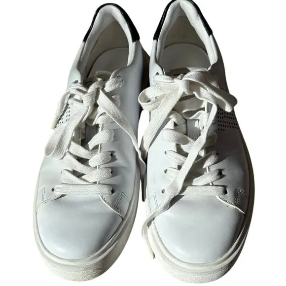 EUC Balmain Balmain B-Court Trainers White &amp; Black Calfskin - 37 $695