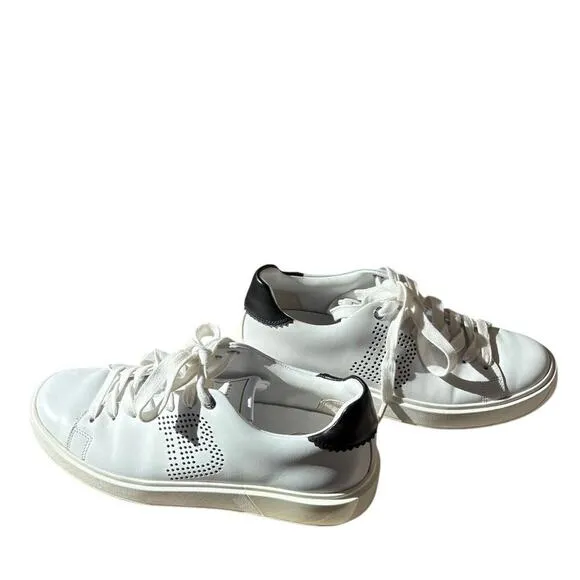 EUC Balmain Balmain B-Court Trainers White &amp; Black Calfskin - 37 $695