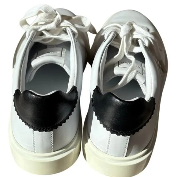 EUC Balmain Balmain B-Court Trainers White &amp; Black Calfskin - 37 $695