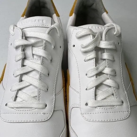 Everlane ReLeather Court Sneaker in Mustard Leather Lace Up Men Size 10 Women 12