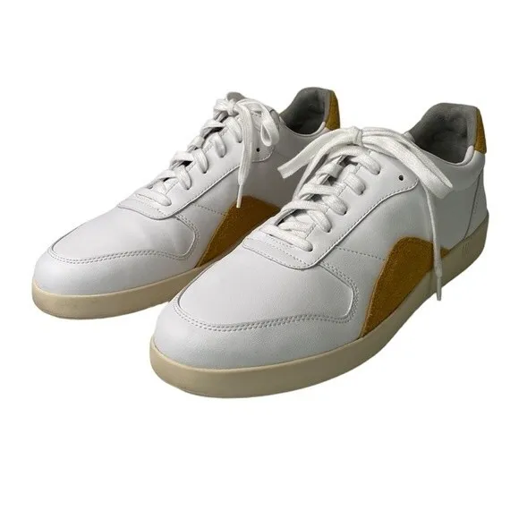 Everlane ReLeather Court Sneaker in Mustard Leather Lace Up Men Size 10 Women 12