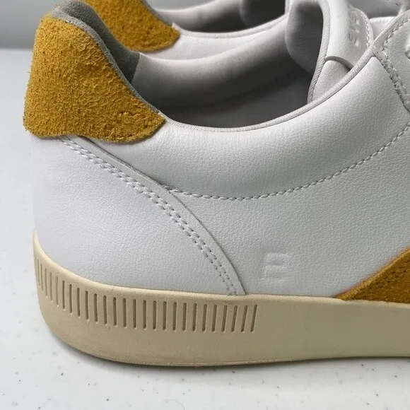 Everlane ReLeather Court Sneaker in Mustard Leather Lace Up Men Size 10 Women 12