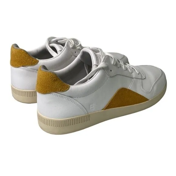 Everlane ReLeather Court Sneaker in Mustard Leather Lace Up Men Size 10 Women 12