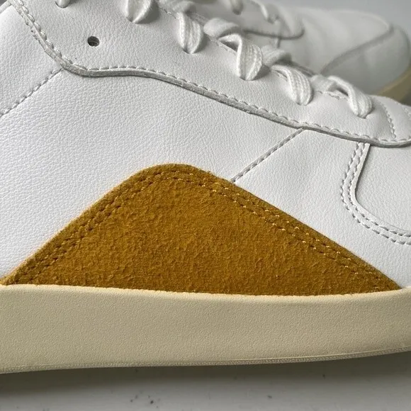 Everlane ReLeather Court Sneaker in Mustard Leather Lace Up Men Size 10 Women 12