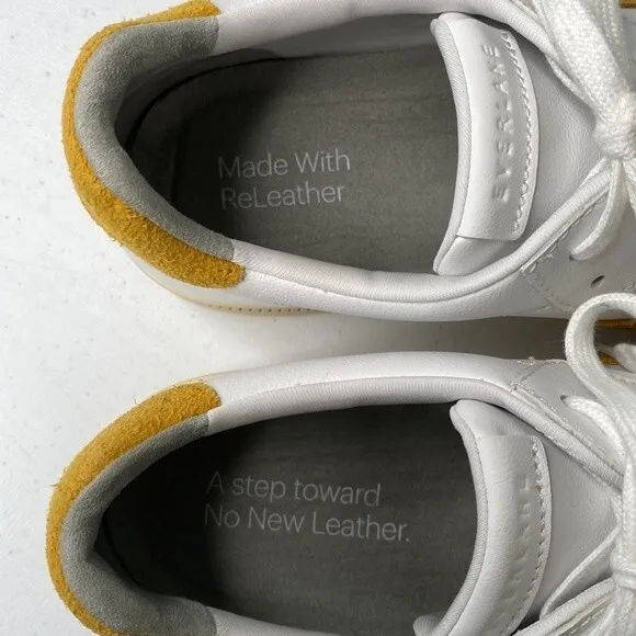 Everlane ReLeather Court Sneaker in Mustard Leather Lace Up Men Size 10 Women 12