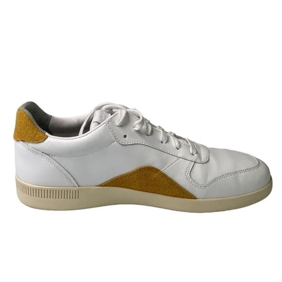 Everlane ReLeather Court Sneaker in Mustard Leather Lace Up Men Size 10 Women 12