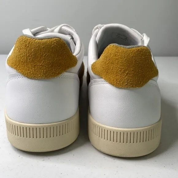 Everlane ReLeather Court Sneaker in Mustard Leather Lace Up Men Size 10 Women 12