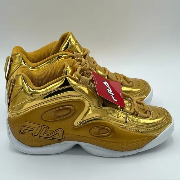 Fila Grant Hill 3 Metallic Gold Athletic Basketball Shoes Sz Men 7 Women…