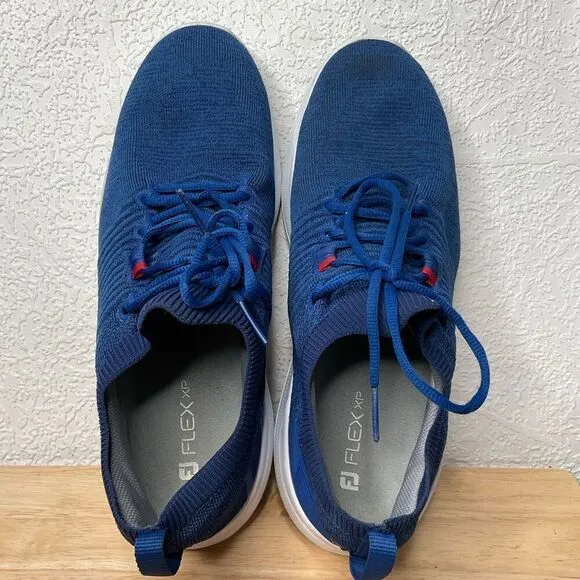FootJoy Shoes Men 11,5 Blue FJ Flex XP Golf Performance Sneakers Spikeless