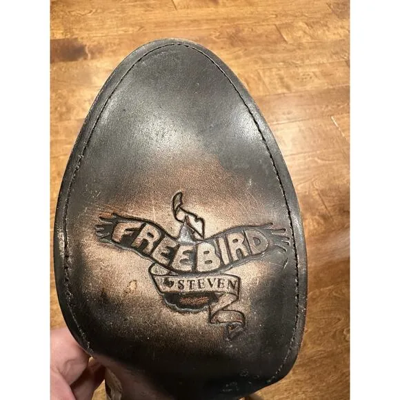 Freebird by Steven GRIND Leather Suede Strappy Boot RARE Taupe Sz 10 New