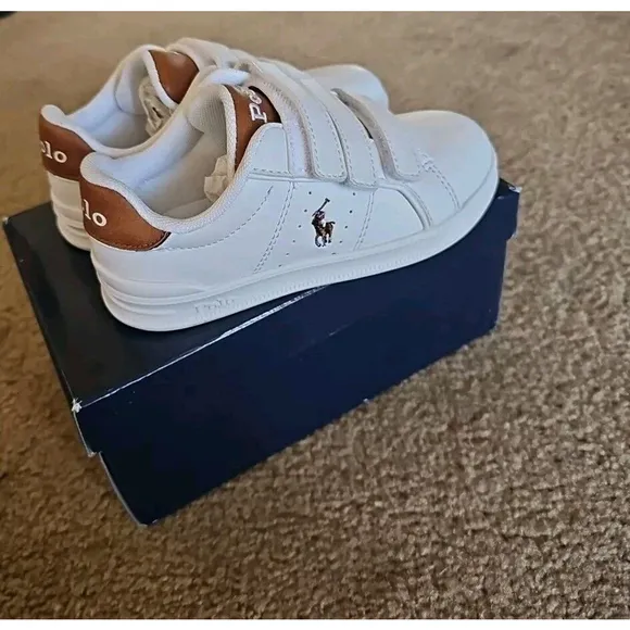 Girl's Shoes Polo Ralph Lauren Kids Heritage Court III (Little Kid) Size 10C NEW