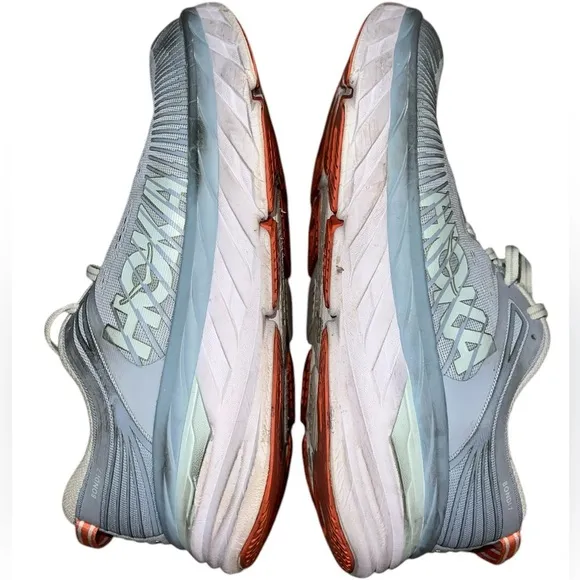 {GUC Hoka One One Bondi 7 Blue Fog Athletic Running Shoes Womens Size 9.5}
