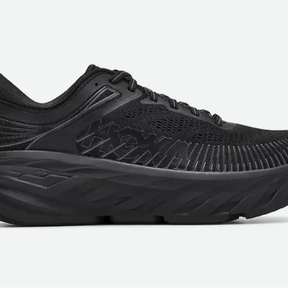 Hoka Bondi 7 Men's Size 9.5 Walking/Running Shoes Black 1110518 •New In Box •