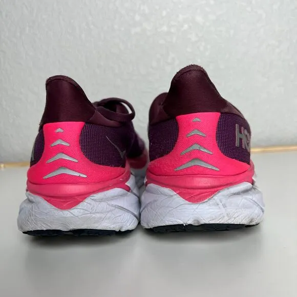 Hoka Clifton 8 Max Cushioned Road Running Shoes Purple Women's Size 8.5B