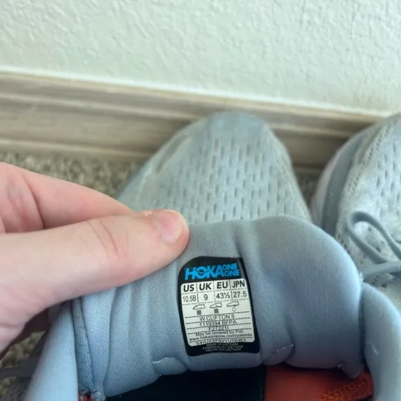 Hoka Clifton 8 Women's Running Shoes Blue Fog Size 10.5 Lightweight Sneakers Gym