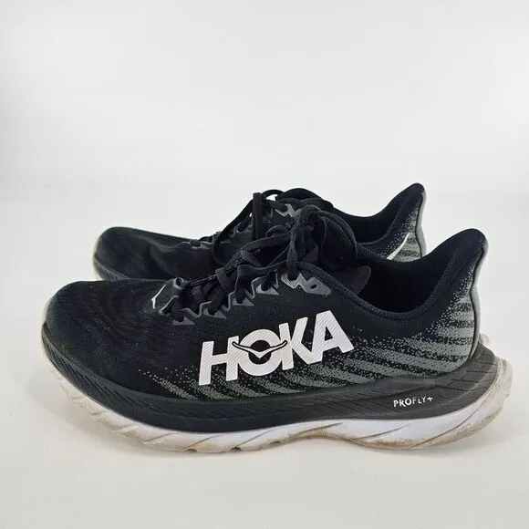 Hoka mens mach 5 running shoes black 9 9d marathon