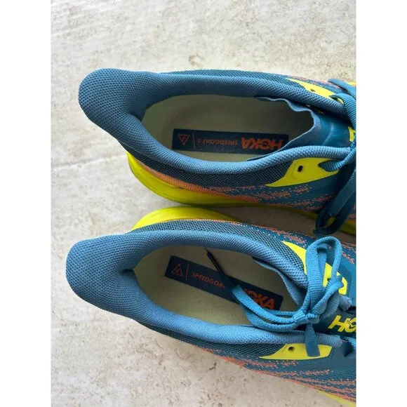 Hoka One Mens Speedgoat 5 Blue Coral Evening Trail Shoes