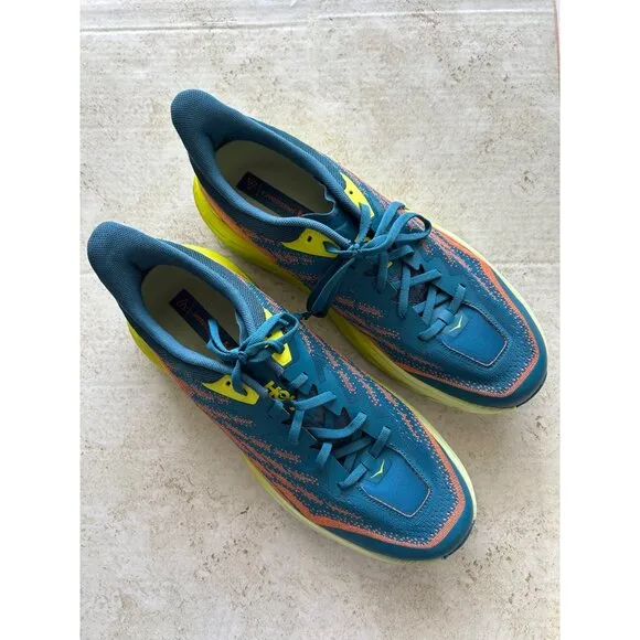 Hoka One Mens Speedgoat 5 Blue Coral Evening Trail Shoes
