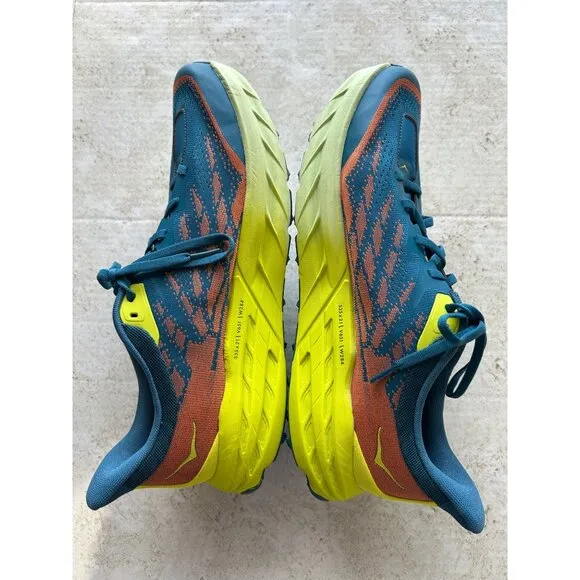 Hoka One Mens Speedgoat 5 Blue Coral Evening Trail Shoes