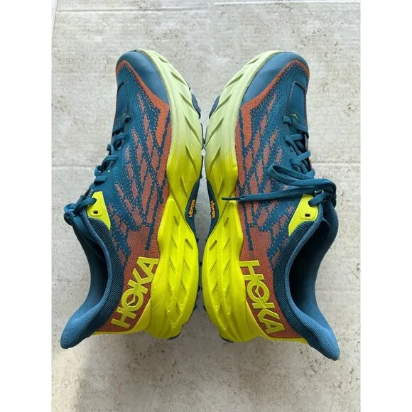 Hoka One Mens Speedgoat 5 Blue Coral Evening Trail Shoes