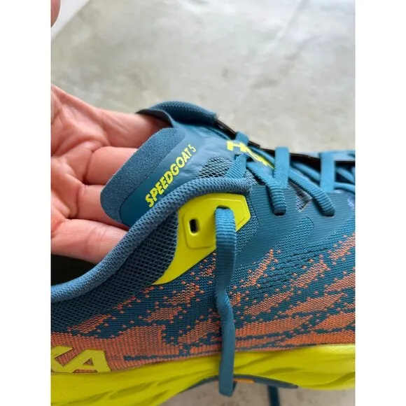 Hoka One Mens Speedgoat 5 Blue Coral Evening Trail Shoes