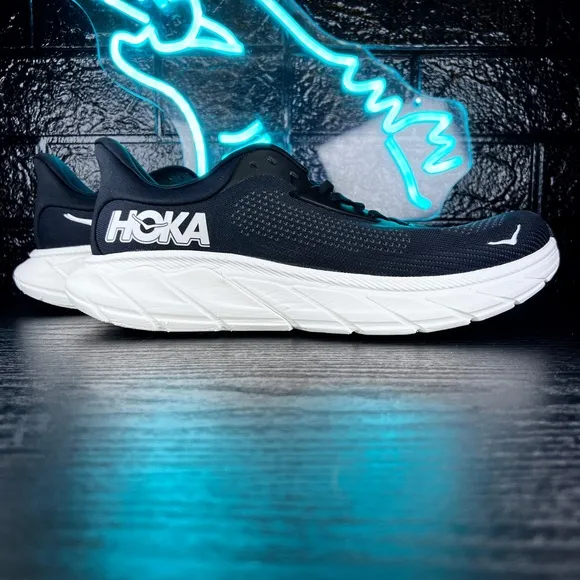Hoka One One Arahi 7 Men’s Running Gym Shoes Black White 11.5