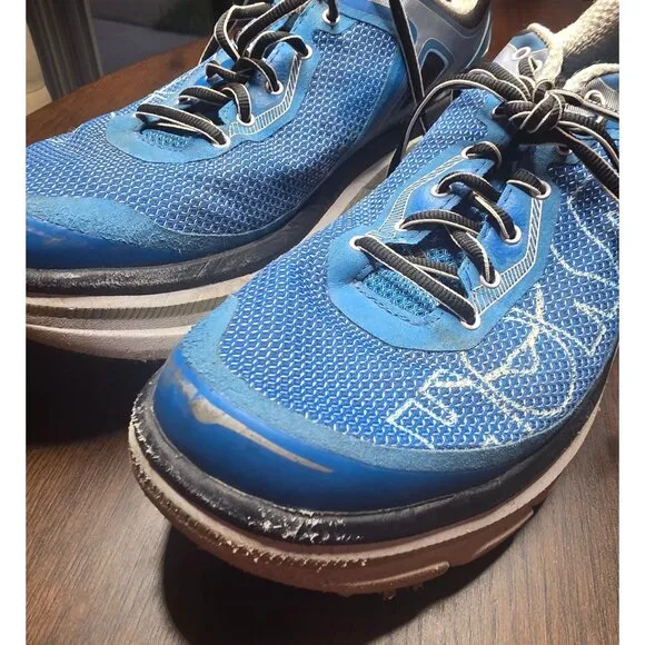 Hoka One One Bondi 4 Mens Size 11 Blue Casual Trail Walk Training Running Shoes
