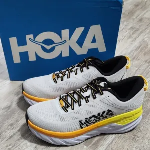 Hoka One One Bondi 7 1110518-NCRY Men's US 9 Shoes Gray Nimbus Cloud Sneakers