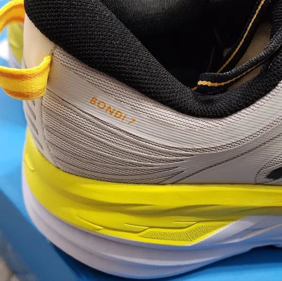 Hoka One One Bondi 7 1110518-NCRY Men's US 9 Shoes Gray Nimbus Cloud Sneakers