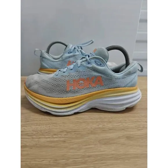 Hoka One One Bondi 8 “Summer Song” Women's Running Shoes Size 8.5 B Wide