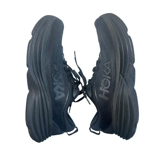 HOKA One One M Bondi 8 Triple Black Men's Size 12D Running Sneaker ShoesEUC