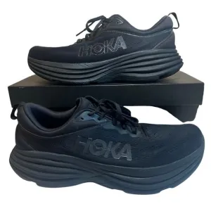HOKA One One M Bondi 8 Triple Black Men's Size 12D Running Sneaker ShoesEUC