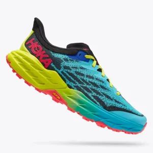 Hoka One One Men's Scuba Blue Black Speedgoat 5 Trail Running Shoes Size 11D