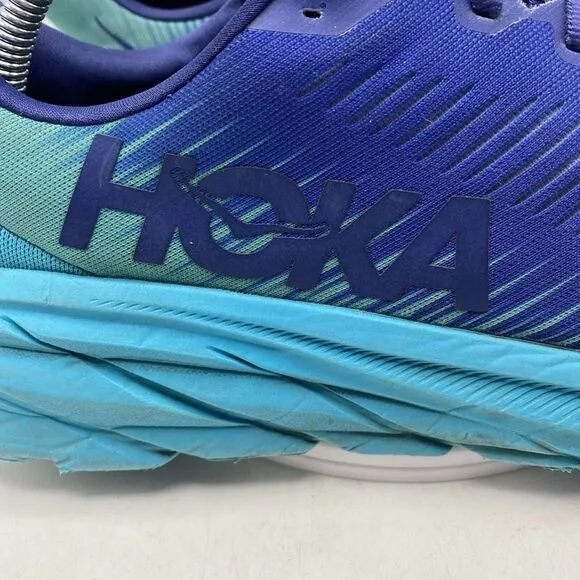 Hoka One One Rincon 3 Men Size 9.5 Blue Athletic Running Shoes 3796 Road Trail