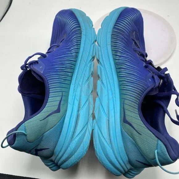 Hoka One One Rincon 3 Men Size 9.5 Blue Athletic Running Shoes 3796 Road Trail