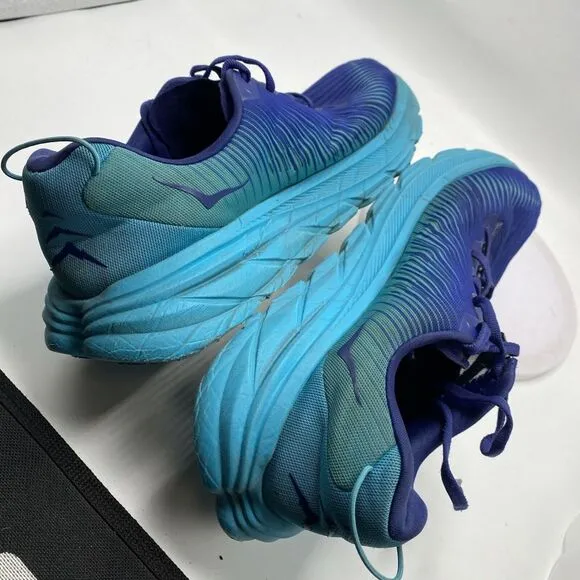 Hoka One One Rincon 3 Men Size 9.5 Blue Athletic Running Shoes 3796 Road Trail