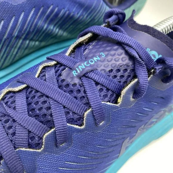 Hoka One One Rincon 3 Men Size 9.5 Blue Athletic Running Shoes 3796 Road Trail