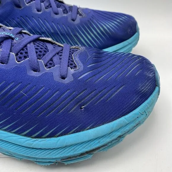 Hoka One One Rincon 3 Men Size 9.5 Blue Athletic Running Shoes 3796 Road Trail